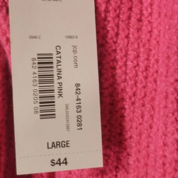 a.n.a  Sweater Pullover Pink NWT V-Neck High Low Long Sleeve Stretch SOFT - Picture 8 of 8